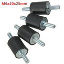 4pcs M6x20x25mm Rubber Shock Absorber Doubles Ends Rubber Mounts Vibration Isolator Mounts