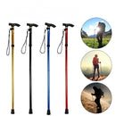 Aluminum Metal Folding Walking Stick Outdoor Adjustable Non-slip Hiking Climbing Trekking Pole