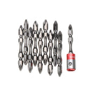 BROPPE 10+1 65mm PH2 S2 Alloy Steel Magnetic Double Head Electric Screwdriver Bit Set with B Type Magnetic Ring