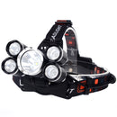 XANES 7310-A 2500LM T6+4xXPE Headlamp 4 Modes 90 Adjustable Waterproof 2x18650 Battery AC/DC Charger Work Light