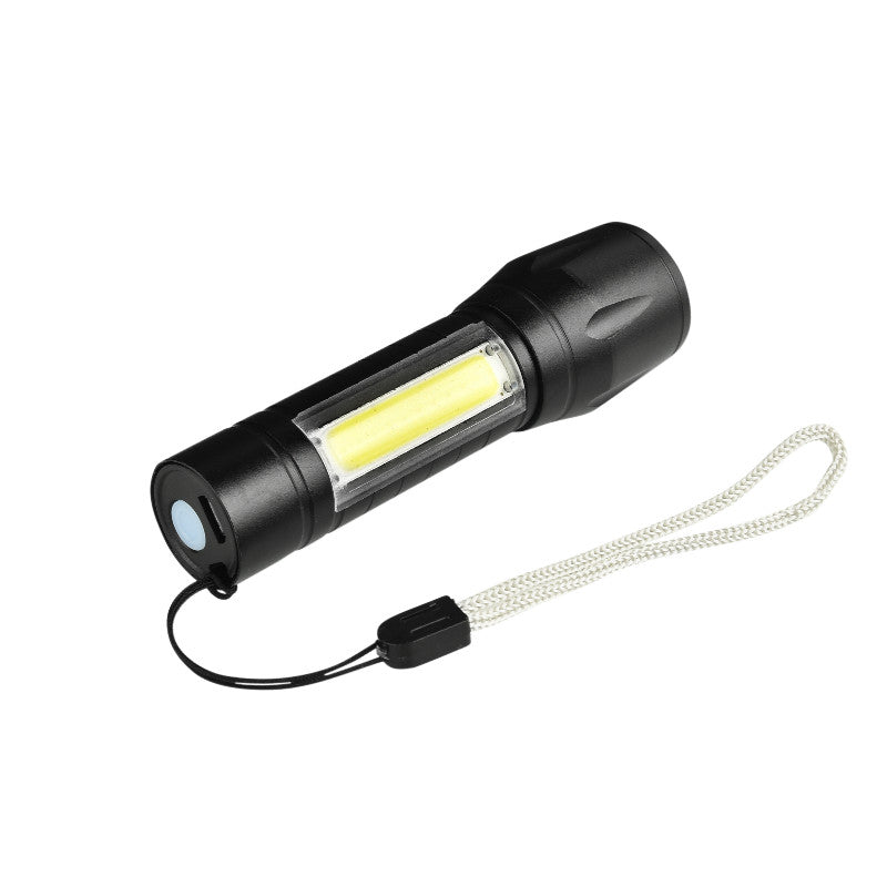 XANES 1517B XPE+COB Dual Lights 1000LM Zoomable USB Rechargeable Tactical EDC LED Flashlight Suit