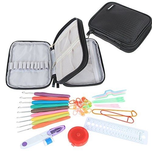 Crochet Needle Hooks Set Organiser Case AccBearded Needle Suit With 45 Piece Attach One Storage Bag