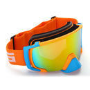 Motorcycle Racing Anti Fog Goggles Dual Lens Outdooors Snowboard Ski Snowboard Dumb Orange Frame