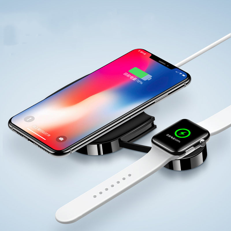 USAMS 10W 2 in 1 Fast Charging Wireless Charger Pad For iPhone X XR Max Apple Watch AirPod 2 Xiaomi Mi8 Mi9 S10