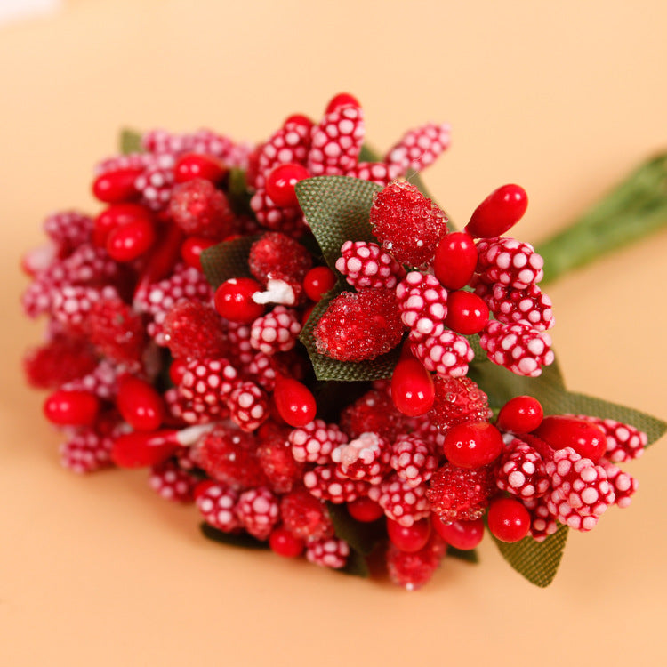 12pcs Artificial Simulation Berry Flower Headwear Garlan Gift Party Decoration