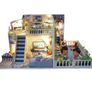 DIY Dolls House Handcraft Light Furniture Kids Toys Gifts Project Miniature Kit