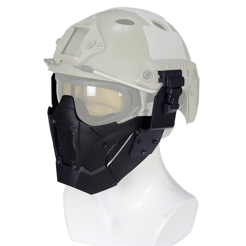 WoSporT MA-95 Module Anti-shock Tactical Half Mask Suitable For AF Helmet Riding