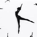 Yoga Postures Wall Clock GYM Fitness Flexible Girl Silent Modern Clock Watch Home Decor Meditation Decor Yoga Studio Relax Gift