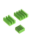 3Pcs Anodised Aluminum Heatsink Sliver/Gold/Green/Blue/Black 5 Color Optional with 3M tape for Raspberry Pi 4B