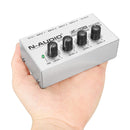 N-AUDIO MX400 Line Audio Mixer 4 Channels Input 1 Channel Output Line MONO Mixer With Power Adapter-EU Plug