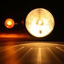 Motorcycle Retro Headlight Turn Signal Lamp Bulb Mount Cafe Racer Bobber Chopper