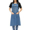 Unisex Adjustable Denim Canvas Chef Denim Bib Aprons with Convenient Pockets BBQ