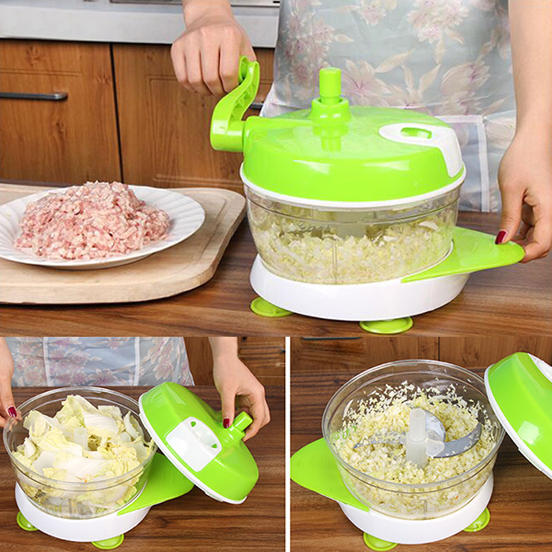 KCASA KC-FPM18 Multi-function Kitchen Manual Food Processor Household Meat Grinder Vegetable Chopper