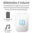 CACAZI FA86 Self-powered Waterproof Wireless Doorbell 1 Transmitter to 1 Receiver Home Call Ring Bell No Battery Required Button 150M Remote