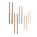 Drillpro 10pcs HSS M35 Cobalt Twist Drill Bit Set 1/1.5/2/2.5/3mm High Speed Steel Drill Bits