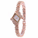 Fashion Ladies Dress Watch The Diamond Shape Crystal Leaf Women Bracelet Quartz Watch