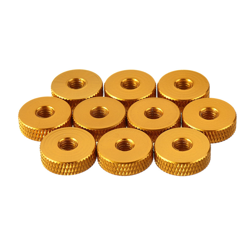 10Pcs M5 Manual Knurled Thumb Aluminum Alloy Screw Nut Spacer Flat Washer