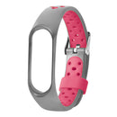 Bakeey Dual Color Metal Buckle Replacement Silicone Watch Band for Xiaomi Band 4&3 Smart Watch