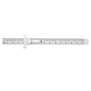 Machifit 6 Inch 0-150mm Stainless Steel Gauge Standard Rule Scale Depth Length Gauge Marking Measuring Tool with Detachable Clip
