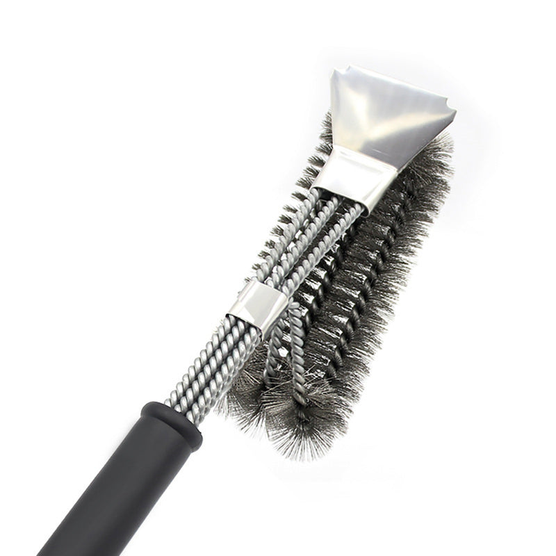 BBQ Grill Brush Scrubber Barbecue Cleaning Tool Stainless Steel Wire Brush Cleaner