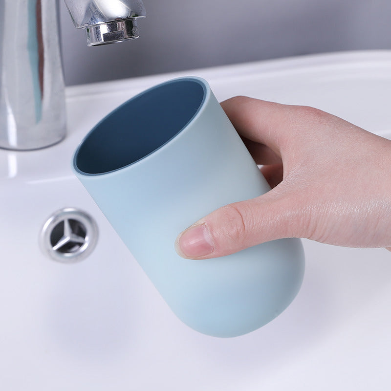 A374 2PCS Household Bathroom Plastic Gargel Cup Water Cups  Washing Tooth Mug Bathroom Set