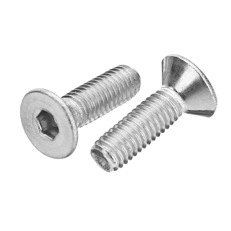 Suleve M3SH7 50Pcs M3 Stainless Steel Hex Socket Flat Head Countersunk Screws Bolts 4-12mm Length