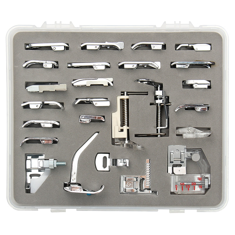 52Pcs Domestic Sewing Machine Tools Accessories Foot Presser Feet Kit For Singer Brother Janome