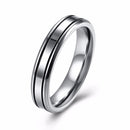 Silver Stainless Steel Women Men Couple Lover Ring Jewelry Gift For Wedding