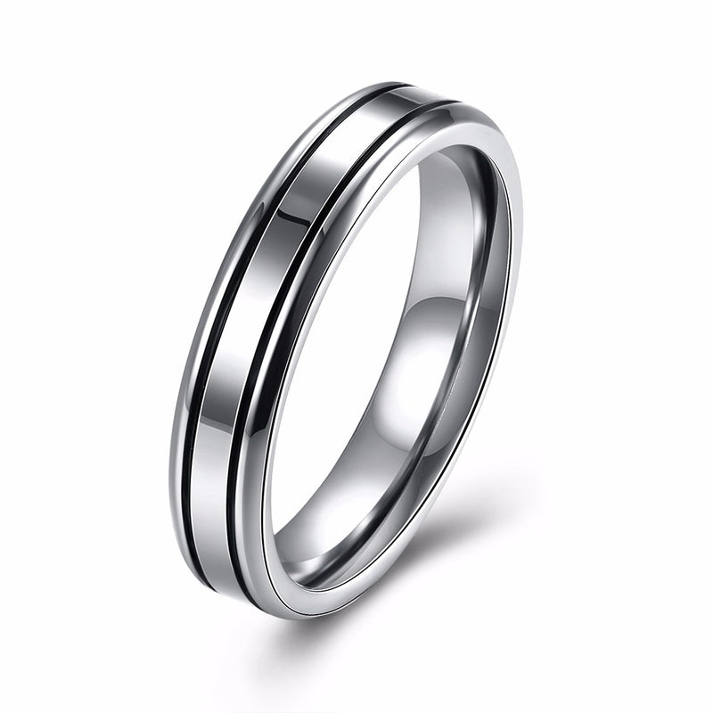 Silver Stainless Steel Women Men Couple Lover Ring Jewelry Gift For Wedding