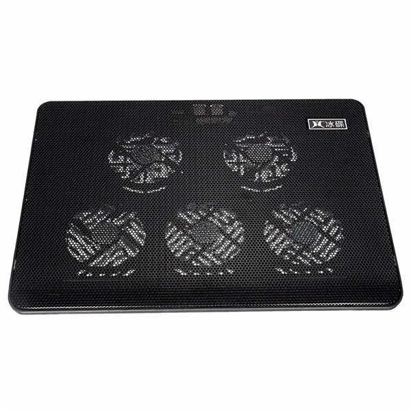 5 Fans LED USB Port Cooling Stand Pad Cooler for 17 inch Laptop Notebook