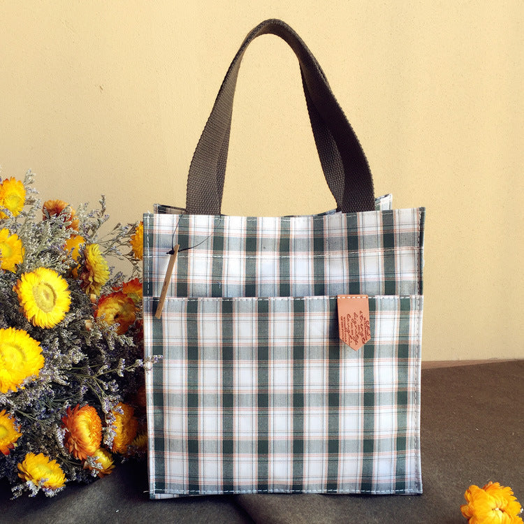 KCASA KC-LG09 Large Capacity Cotton Lunch Tote Bag Travel Picnic Lady Handbag Food Storage Organizer