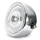 Universal Motorcycle Angel Eye LED Headlight Running Light Hi / Lo Beam
