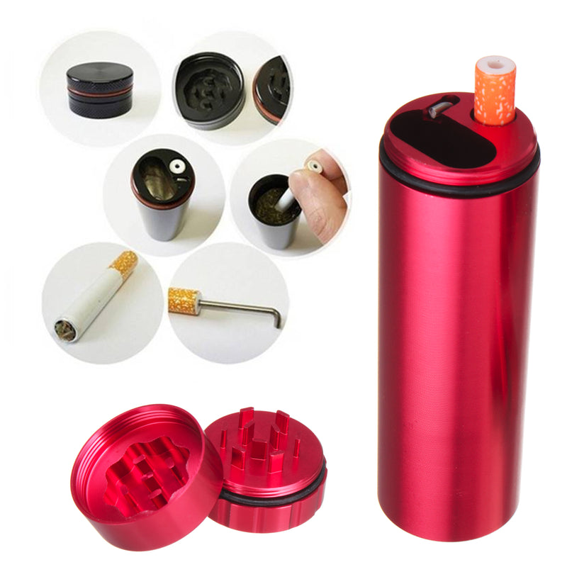 Multi-function Herb Smoke Grinder Dug Tube Storage Room Case Pipe