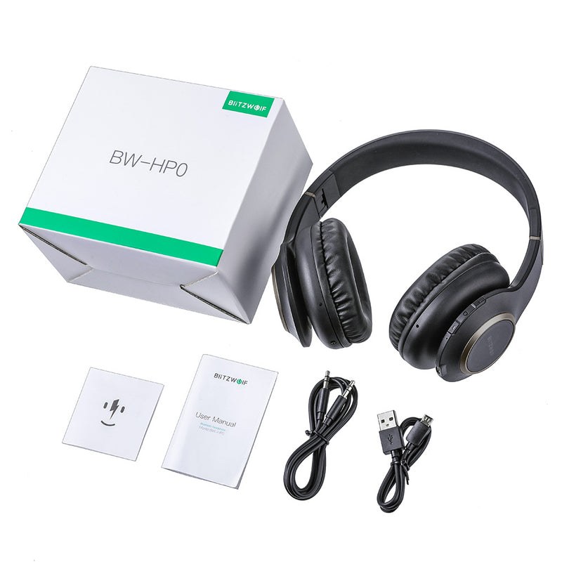 Blitzwolf BW-HP0 Wireless bluetooth Headphone Portable Foldable Over-ear Stereo Music Sport Headset with Mic