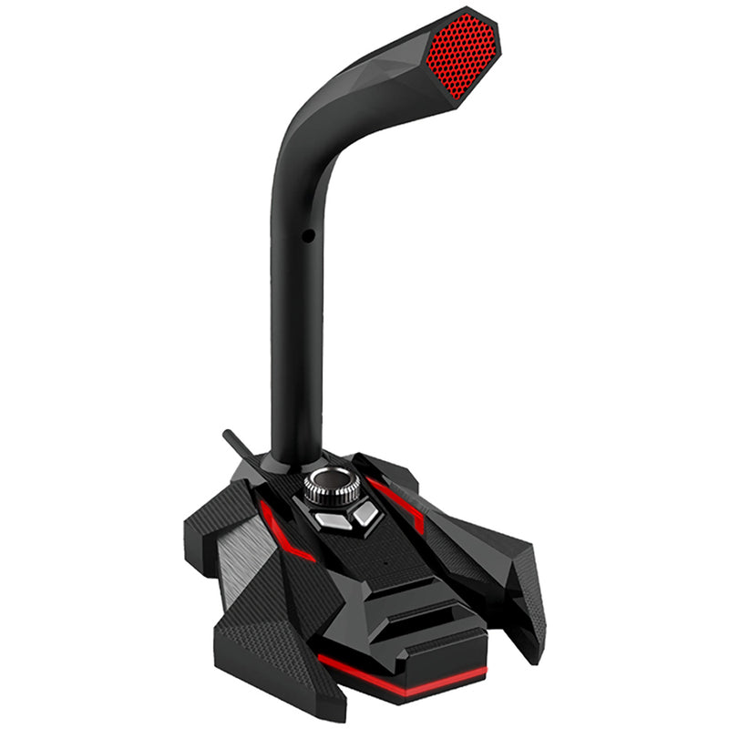 Popupine GK USB Wired 360 Pickup Dual Mic Gaming Microphone with 3.5mm Audio Jack for Speaker Headphone