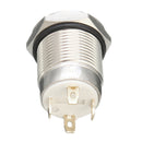 Machifit DC 5V 19mm 4 Pin Momentary Switch Led Light Metal Push Button Waterproof Switch