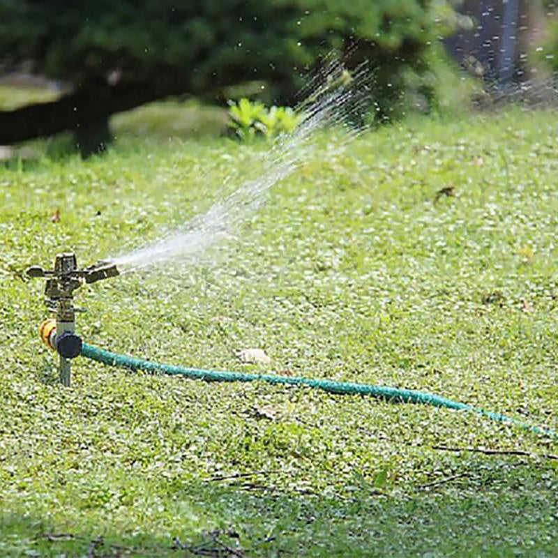 Zinc Alloy Lawn Garden Sprinkler 360 Water Spray Hose Irrigation System Tools