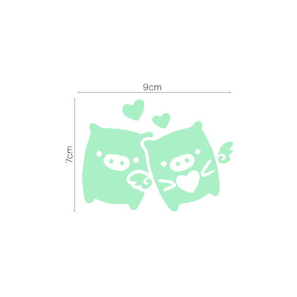Pig Creative Luminous Switch Sticker Removable Glow In The Dark Wall Decal Home Decor