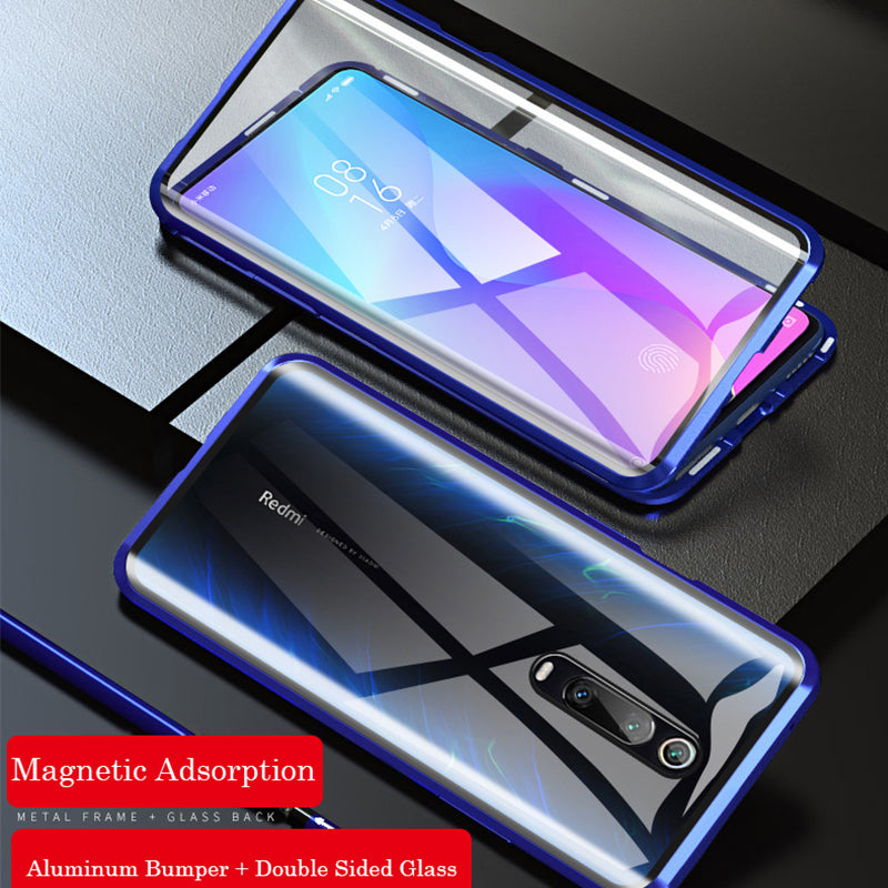 Bakeey 360 Front+Back Double-sided Full Body 9H Tempered Glass Metal Magnetic Adsorption Flip Protective Case For Xiaomi Pocophone F1