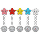 Women Cartoon Sea Star Shape Smiley Face Nurse Watch Colorful Pocket Watch
