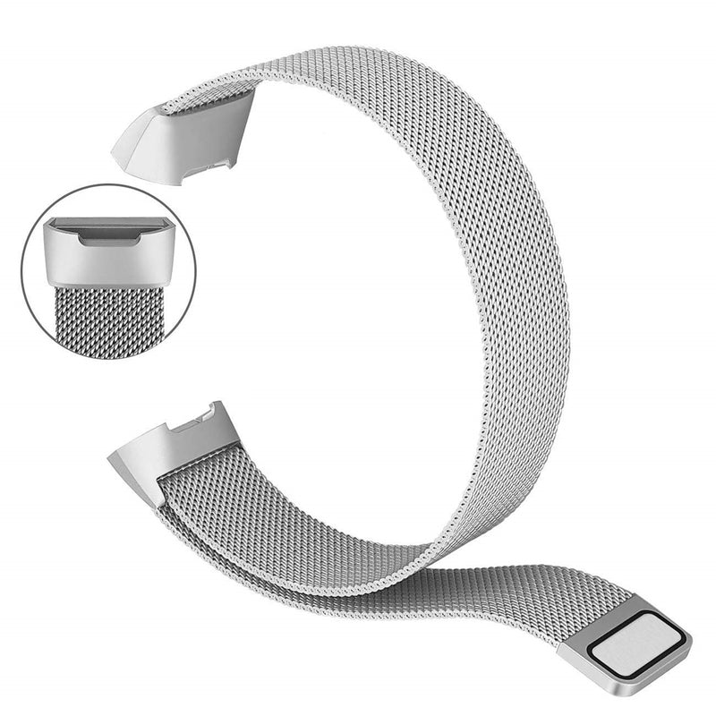 Bakeey Metal Stainless Steel Milanese Loop Watch Band Strap for Fitbit Charge 3