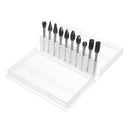 10pcs 3mm Shank Double Lines Tungsten Steel Carbide Burr Set 6mm Head Rotary Drill Bit