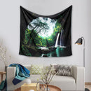 3D Trees Great Waterfall Print Wall Hanging Tapestry Decor Bedspread