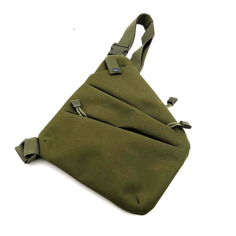 Men Women Canvas Crossbody Shoulder Chest Backpack Anti Theft Gun Holster Tactical Sling Bags