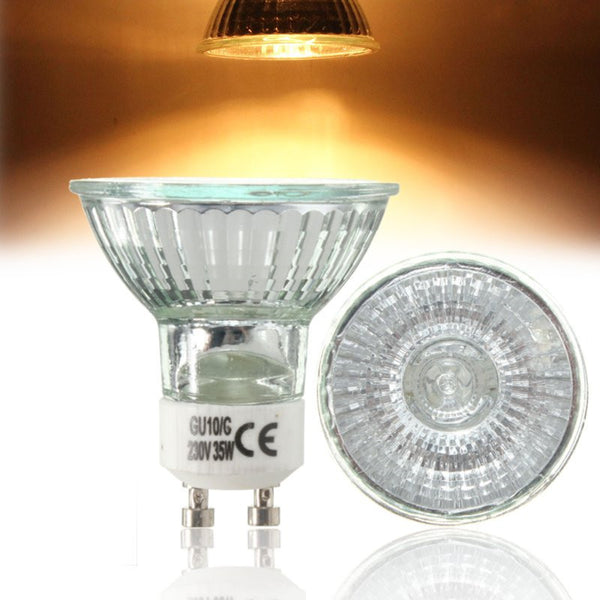 AC220-240V 20W 35W 50W GU10 Warm White Halogen Lamp Light Bulb For Home Bedroom Living Room