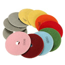 12pcs 4 Inch 50-6000 Grit Diamond Polishing Pads Set for Granite Concrete Marble
