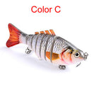 ZANLURE 10cm Mini Fishing Hard Bait Artificial Swimbait Fish Seven Knotted Fish Simulation Adult Fishing Outdoor Fun 15.5g Fishing Lure