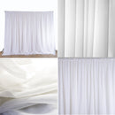 White Sheer Silk Drapes Panels Hanging Curtains Backdrop Home Wedding Party Decor