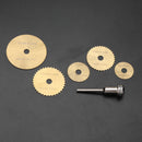 Drillpro SW-B2 6pcs HSS Circular Saw Blades Set Titanium Coated Saw Blade for Rotary Tools