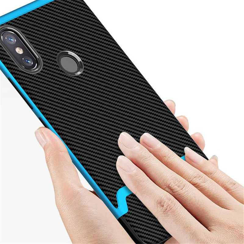IPAKY Shockproof Hard PC + Soft TPU Back Cover Protective Case for Xiaomi Redmi 6 Pro Mi A2 Lite